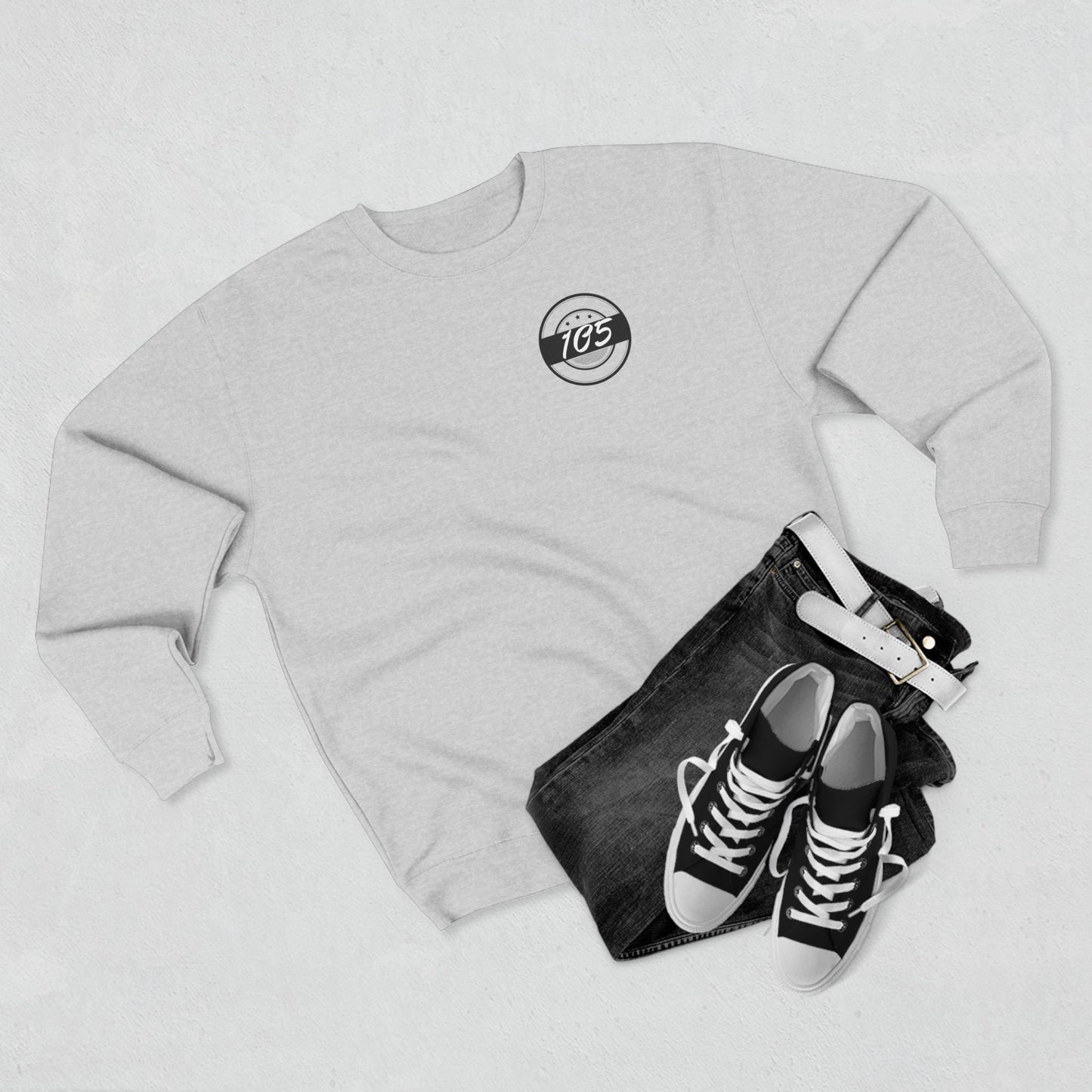 Adult 105 Christian Black and White Letters Crewneck