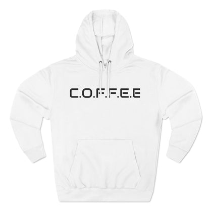 Adult Coffee Christian Black Words Only Hoodie