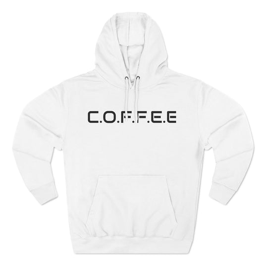 Adult Coffee Christian Black Words Only Hoodie