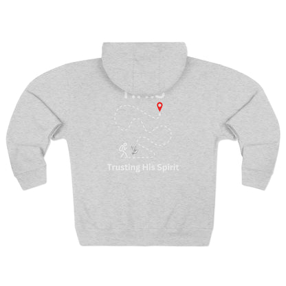 Adult T.H.S Trusting His Spirit Specialty Hoodie White Letters Zipper