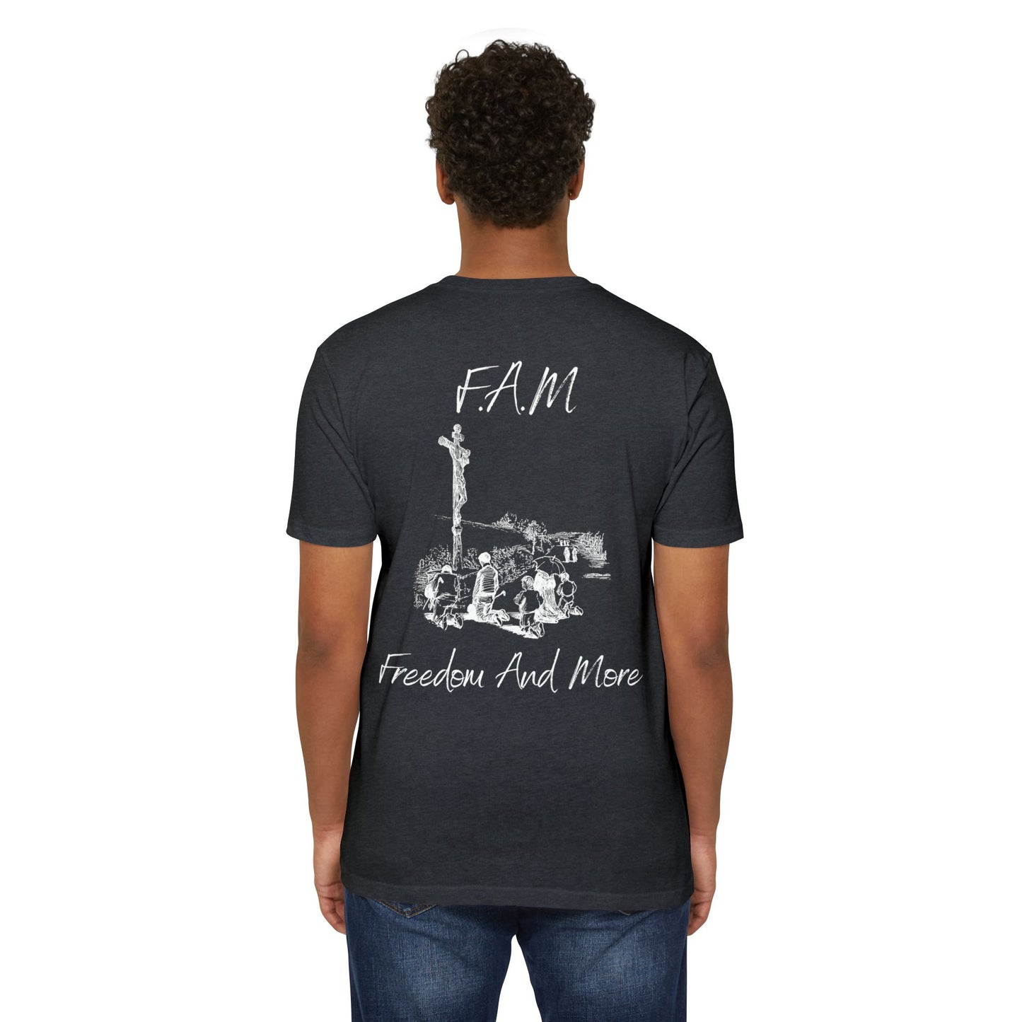 Adult Fam Christian White Letters & Image Premium Tee