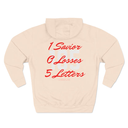 Adult 105 Christian Red and White Letters Hoodie