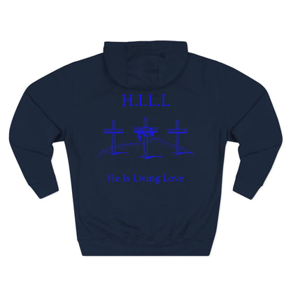 Hill Christian Blue Words Hoodie