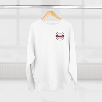Adult 105 Christian Marron and White Letters Crewneck