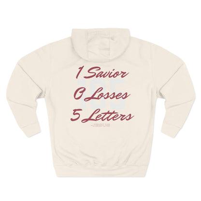 Adult 105 Christian Marron and White Letters Hoodie
