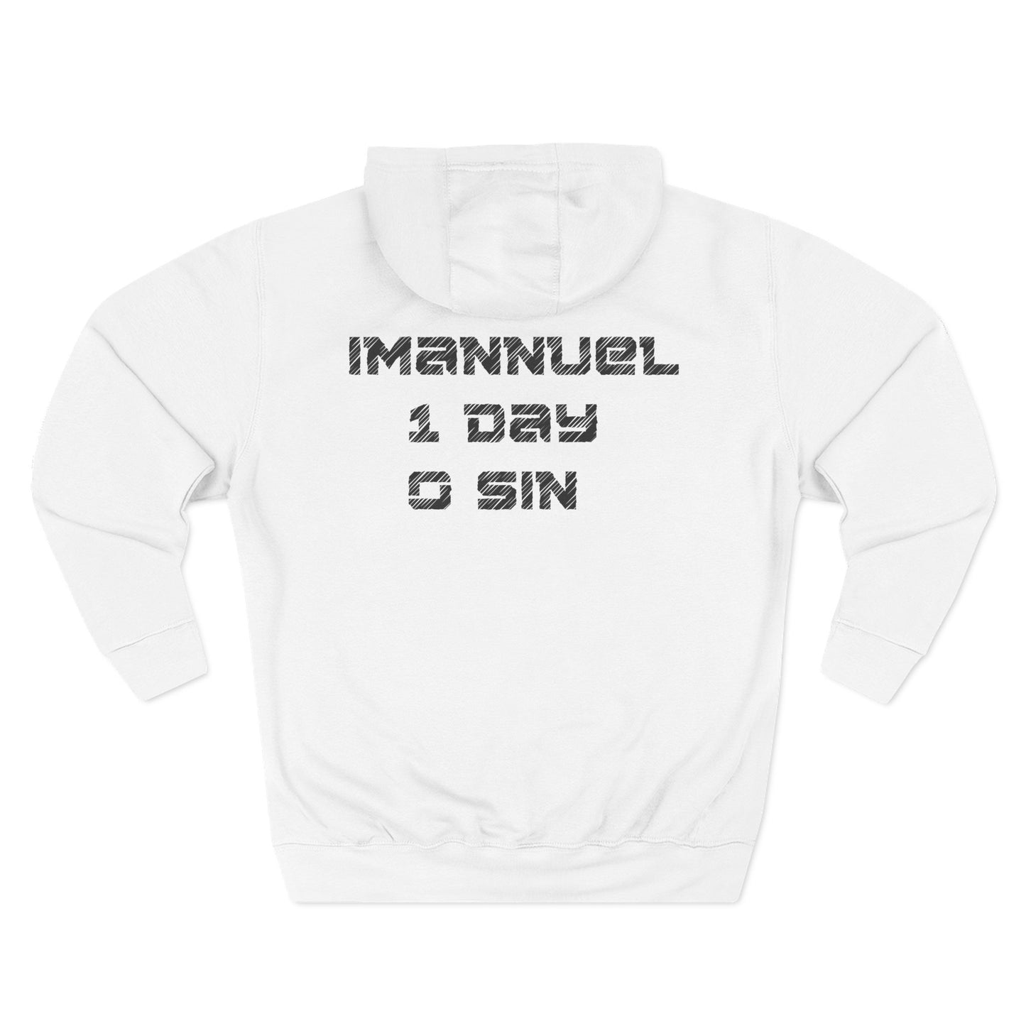 Adult I-10 Christian Black Words Pullover Hoodie