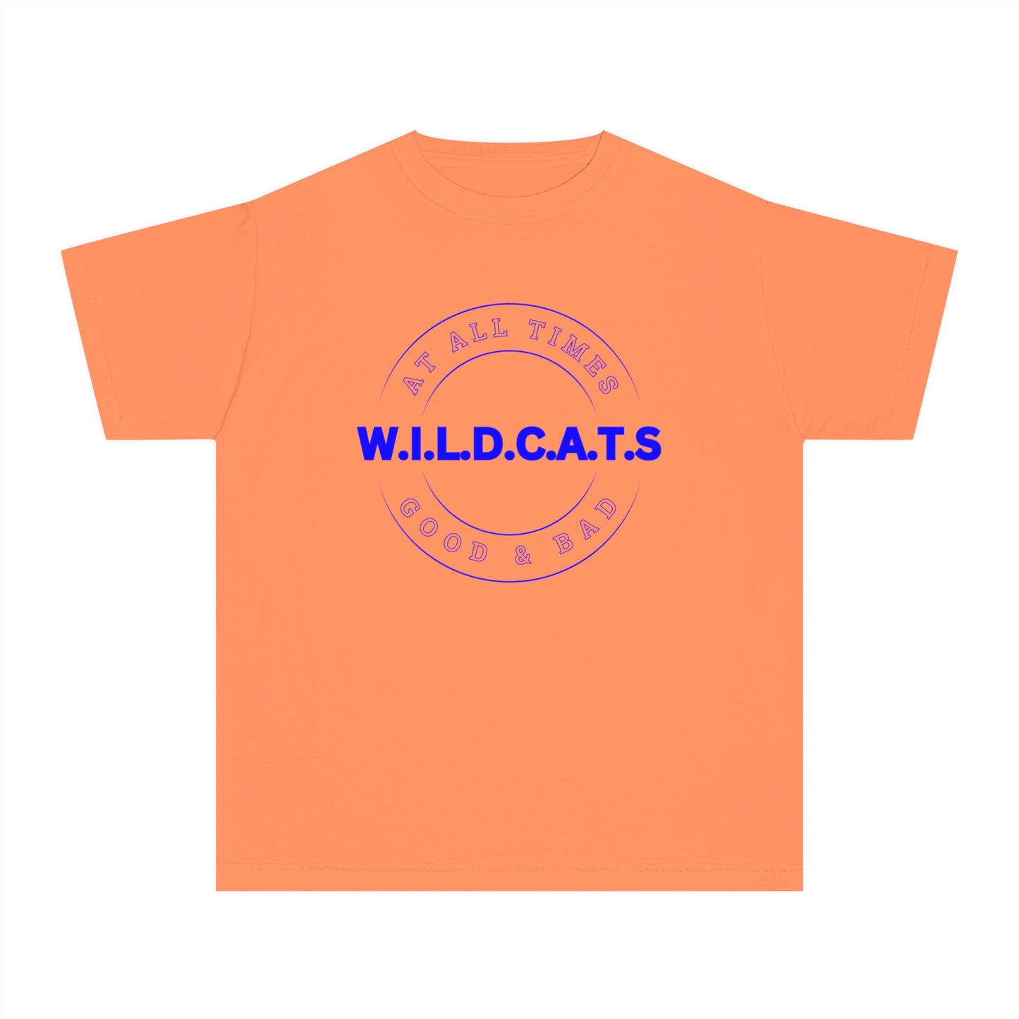Youth Wildcats Christian Blue Letters & Picture