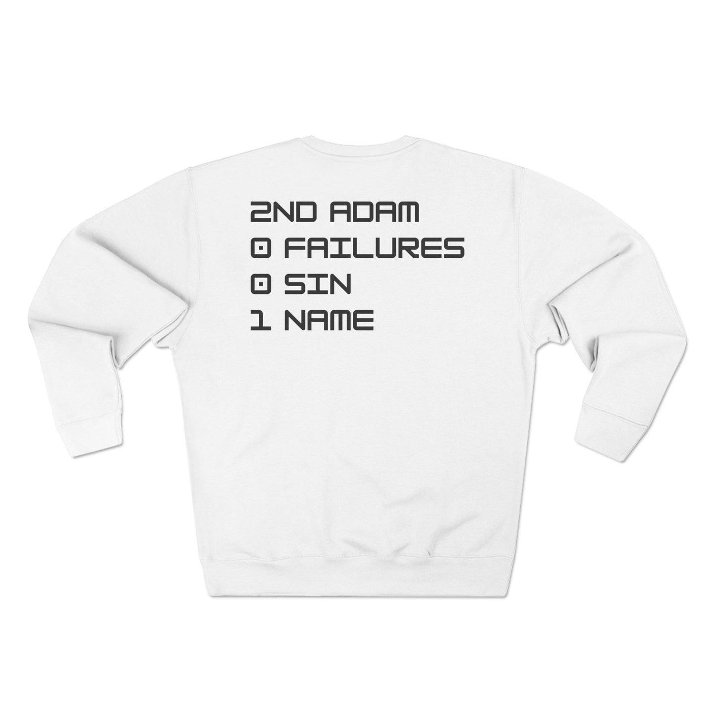 Adult 2001 Christian Black Words Crewneck