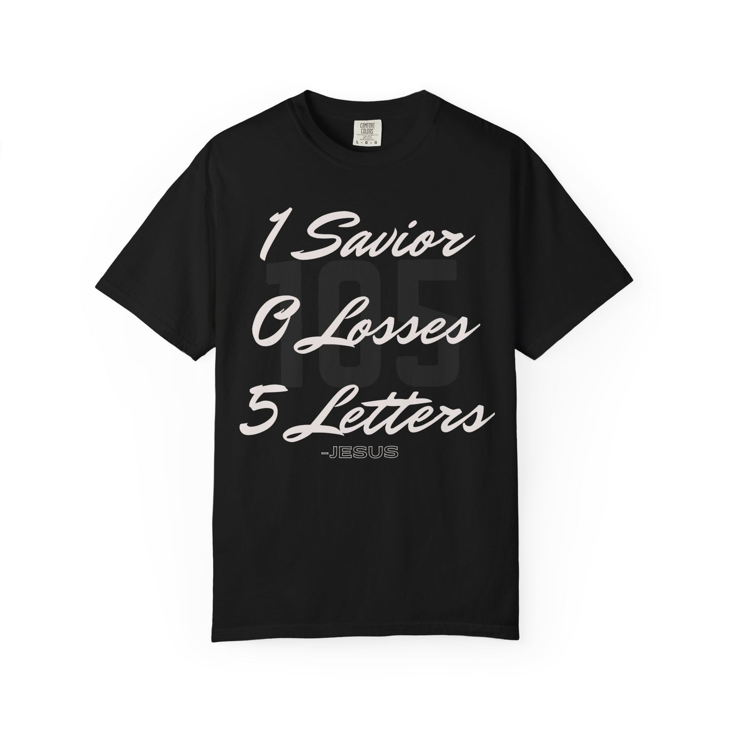 Adult 105 Christian White and Black Letters Heavyweight