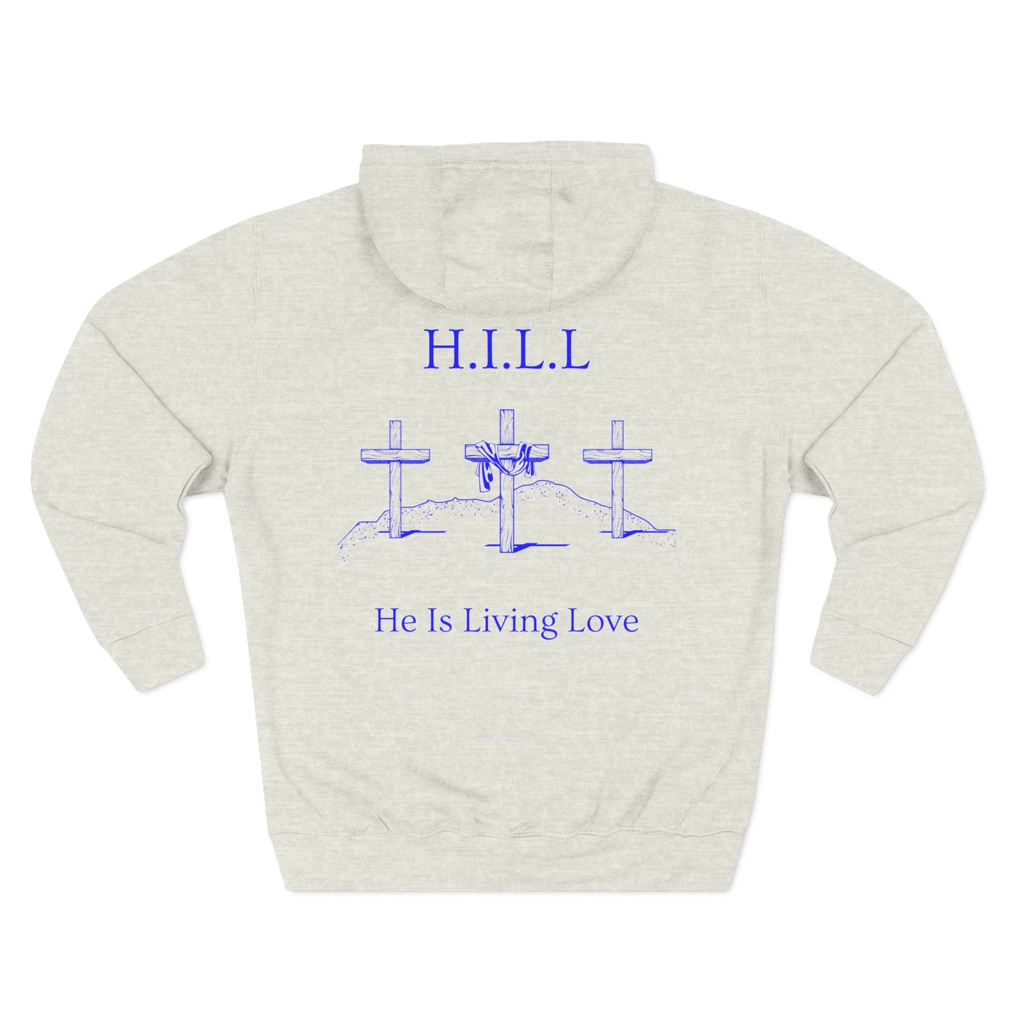 Hill Christian Blue Words Hoodie