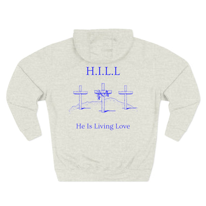 Hill Christian Blue Words Hoodie