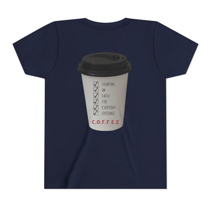 Youth Adult Coffee Christian White Letters & Image