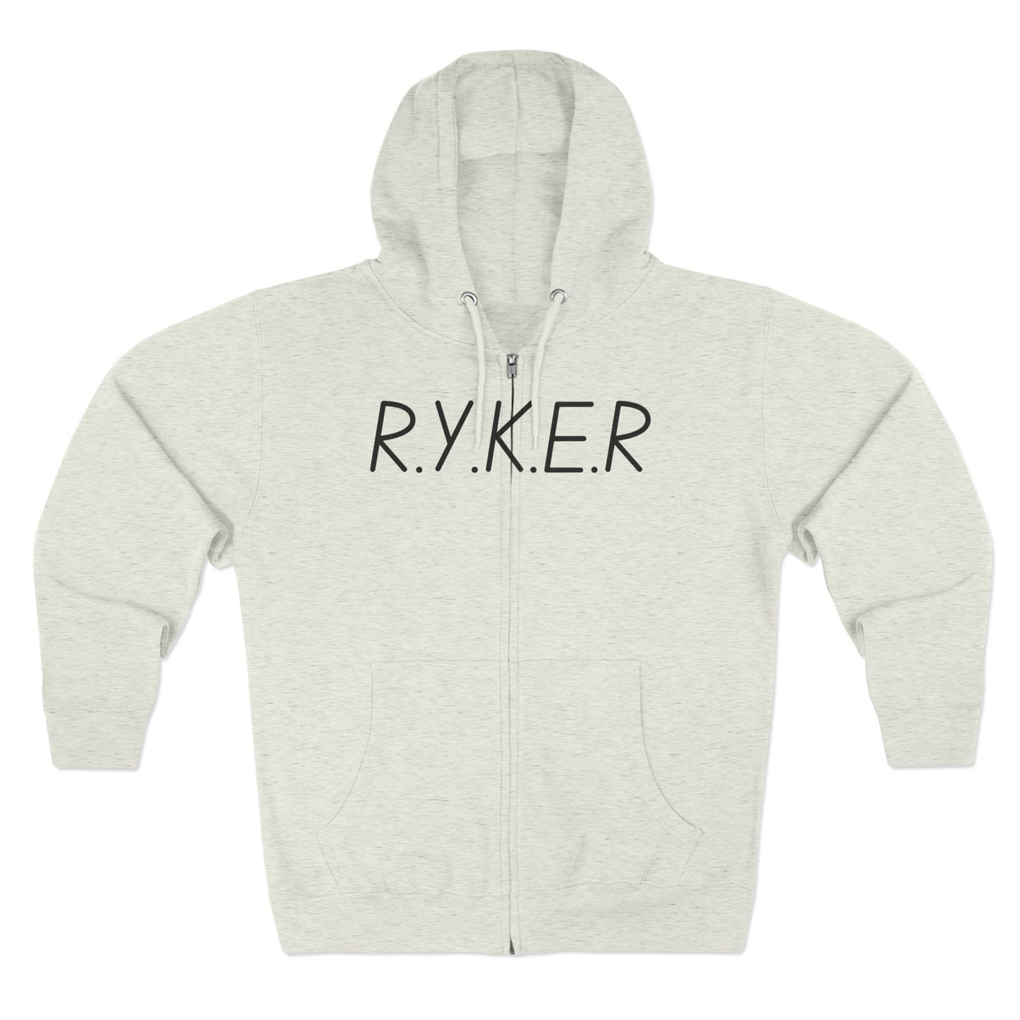 RYKER Christian Black Letters Hoodie Zipper