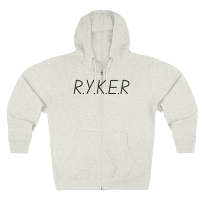 RYKER Christian Black Letters Hoodie Zipper