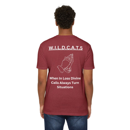 Wildcats Christian White Letters & Picture
