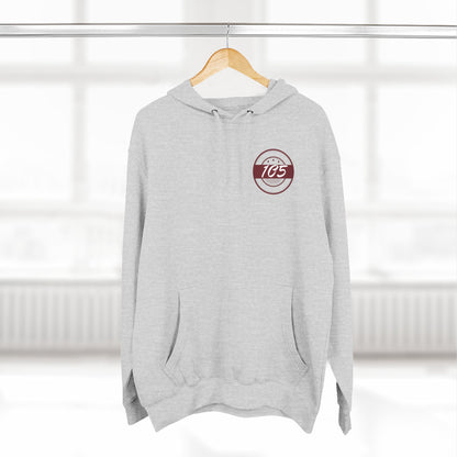 Adult 105 Christian Marron and White Letters Hoodie