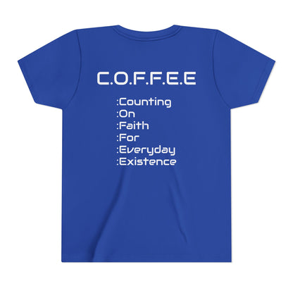 Youth Adult Coffee Christian White Words Only
