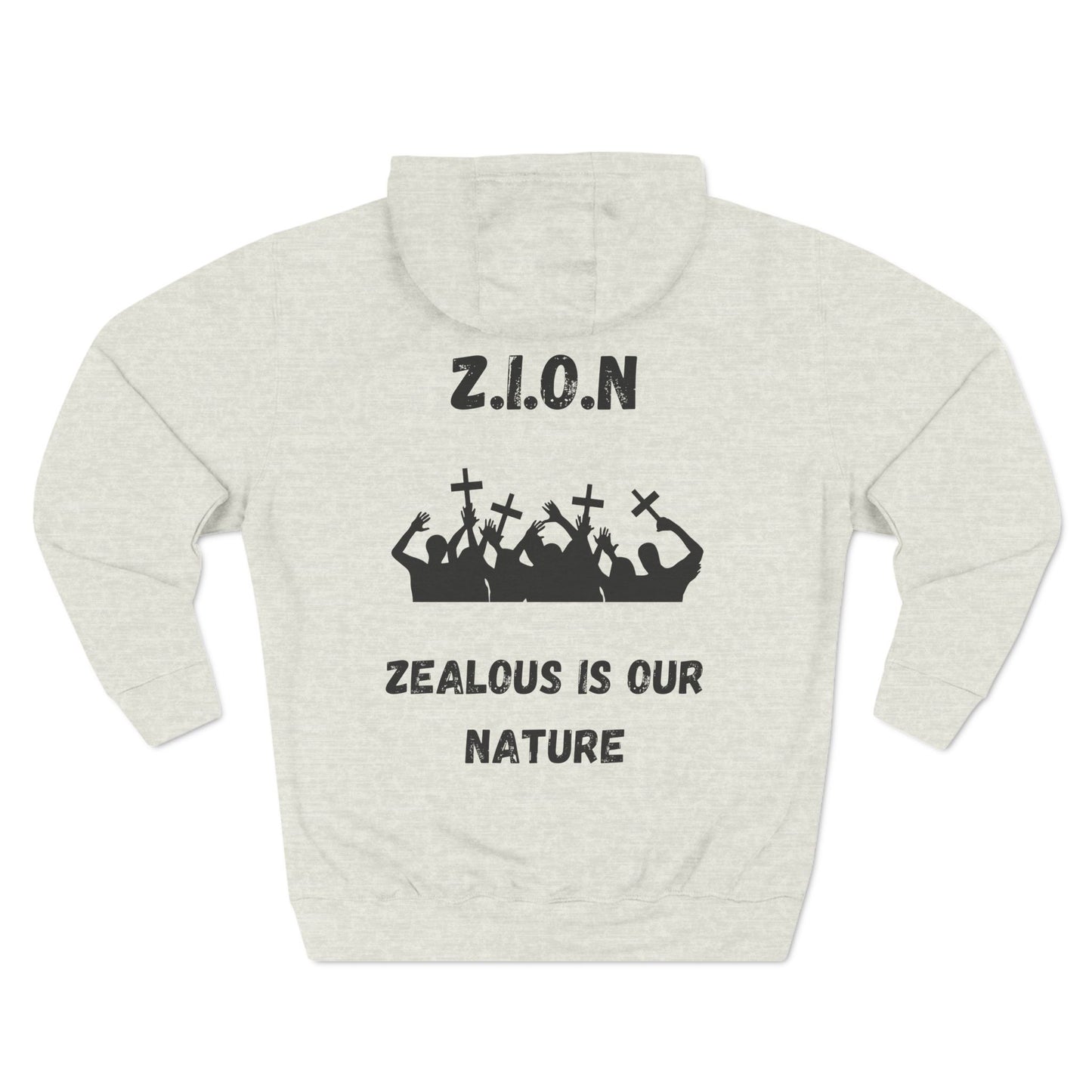 Zion Hoodie Black Words & Image