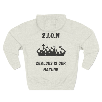 Zion Hoodie Black Words & Image