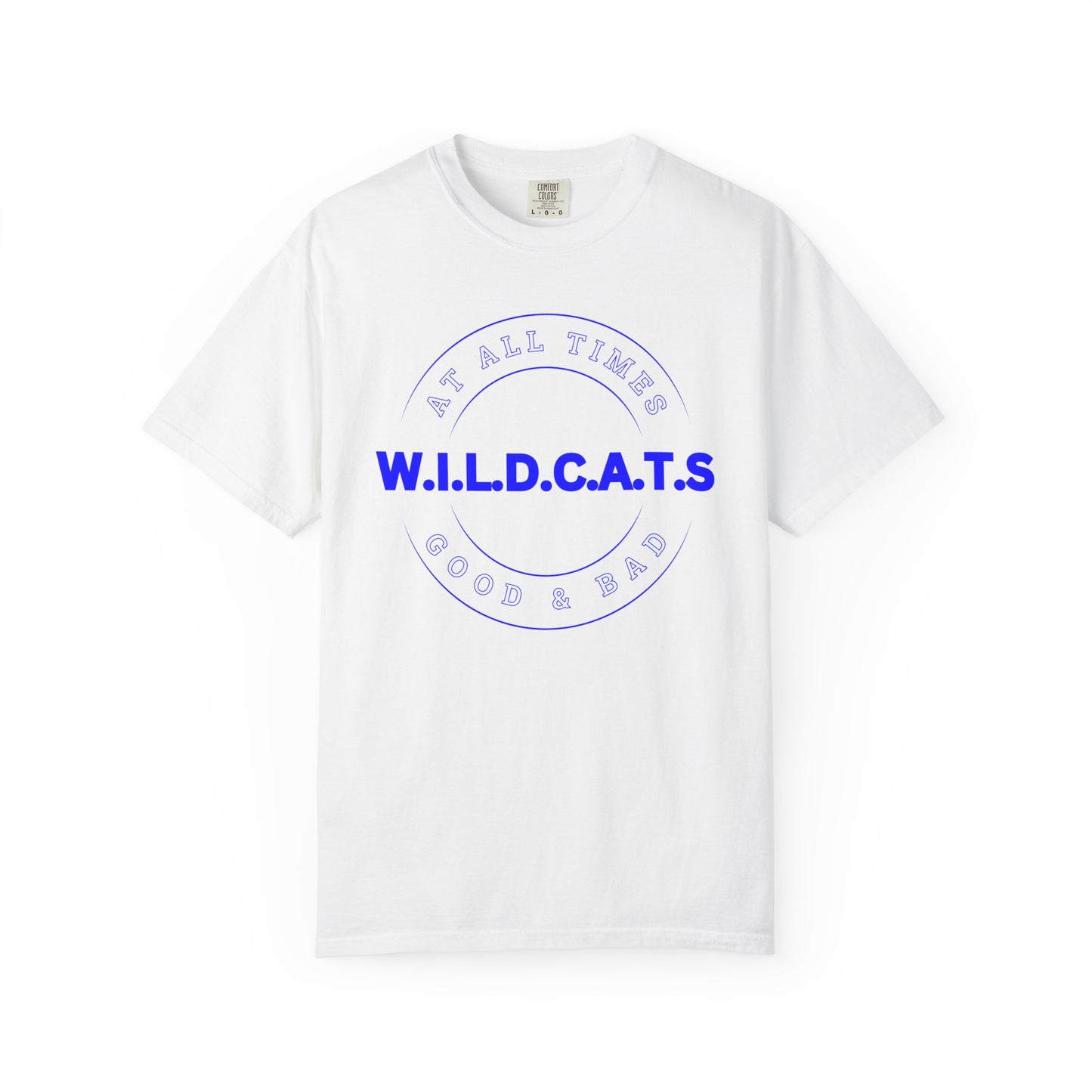 Wildcats Christian Blue Letters & Picture