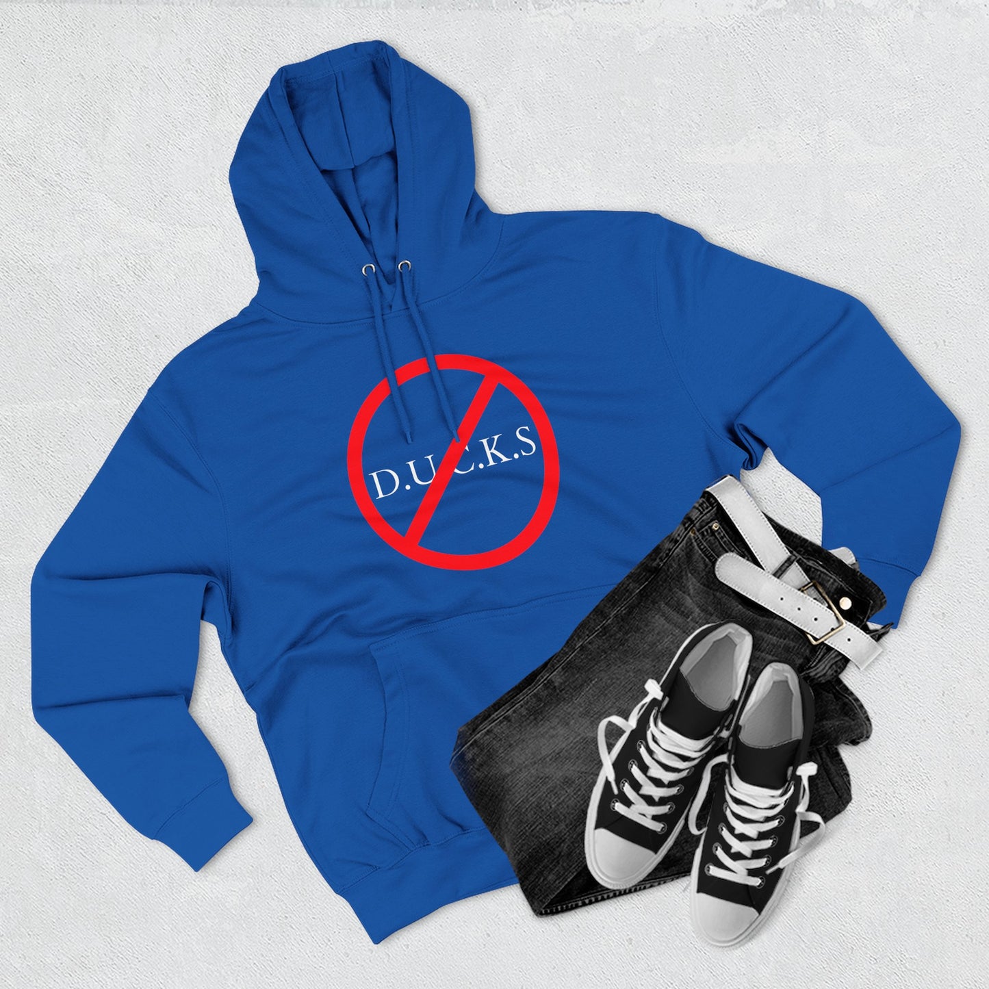 Adult Ducks Christian White Words Pullover Hoodie