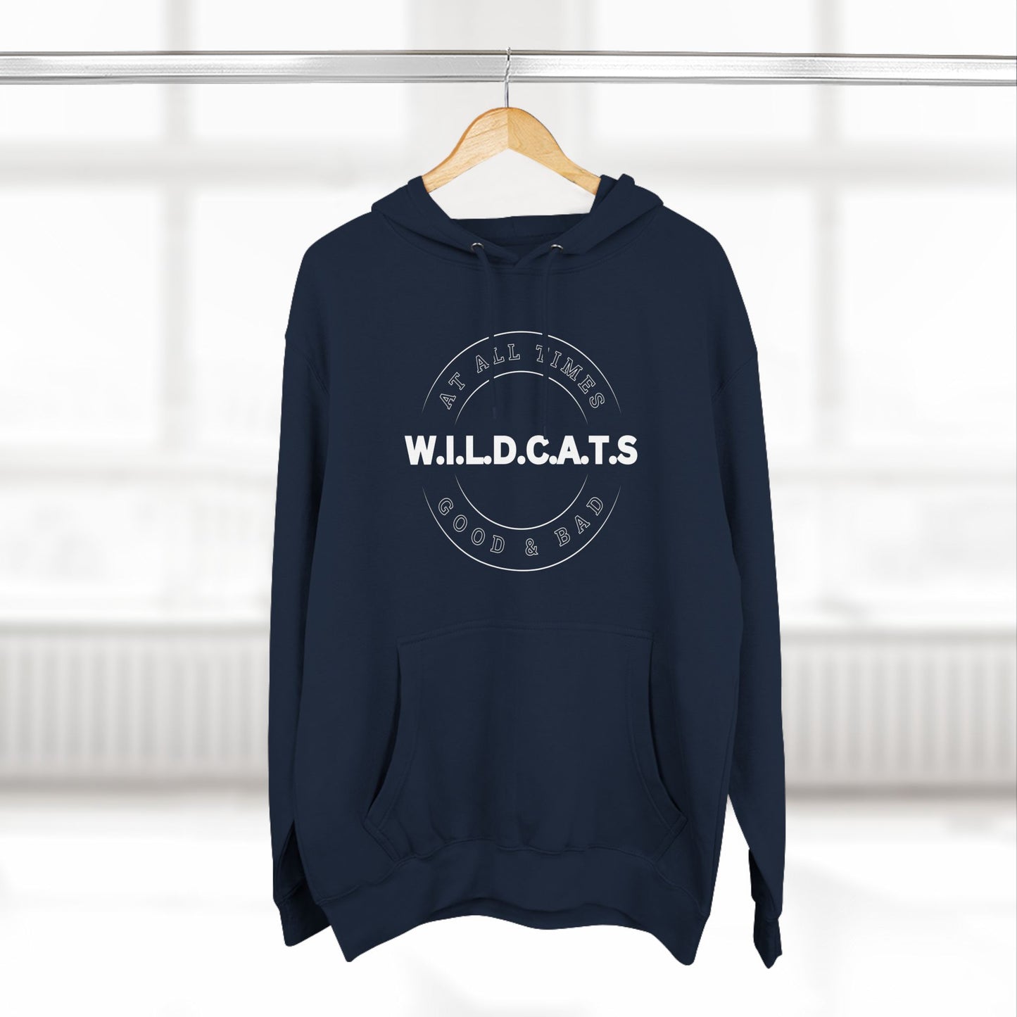 Wildcats Christian White Letters & Picture Hoodie