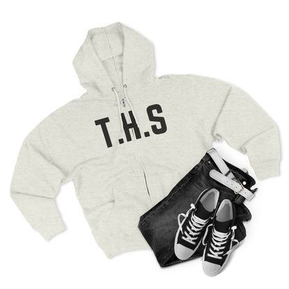 Adult T.H.S Trusting His Spirit Specialty Hoodie Black Letters Zipper