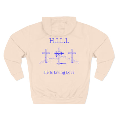 Hill Christian Blue Words Hoodie