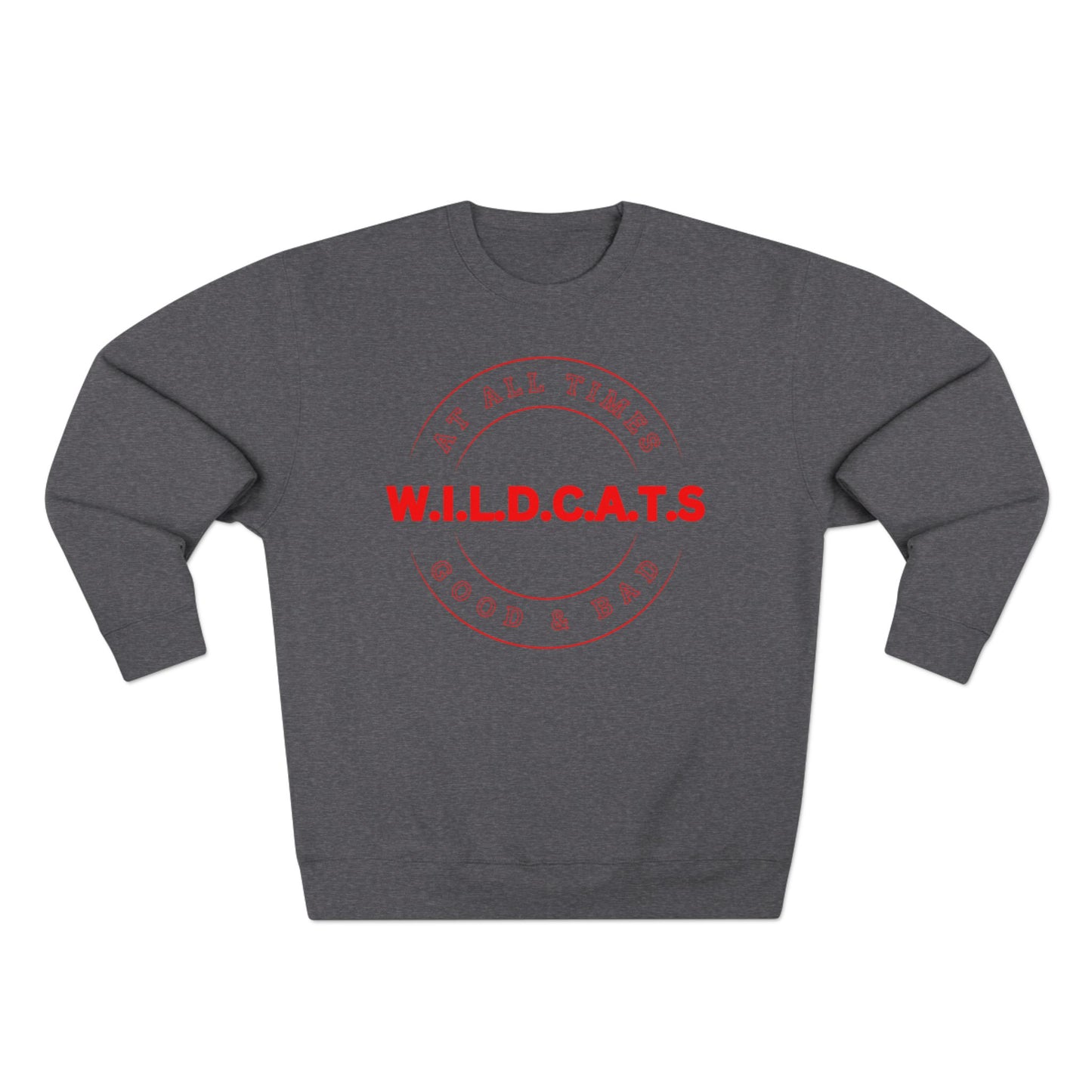 Wildcats Christian Red Letters & Picture Crewneck