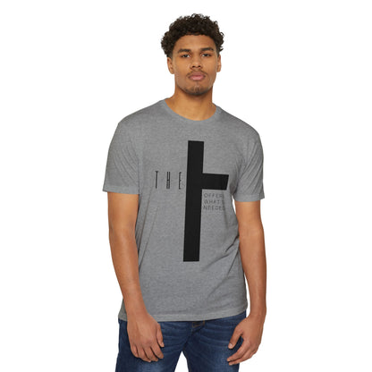 Adult T-Town Black Cross & Letters Premium Tee
