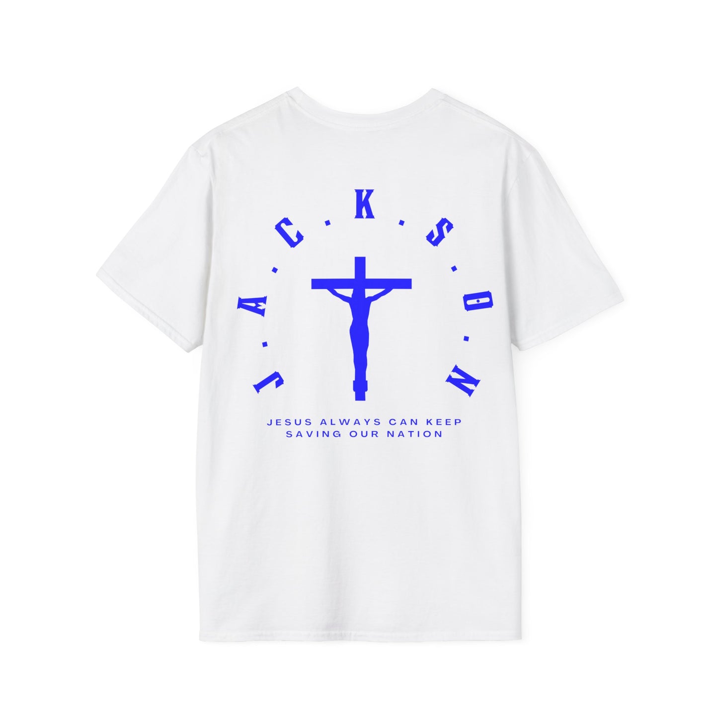 Jackson Believing Christian Blue Letters & Cross