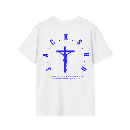 Jackson Believing Christian Blue Letters & Cross