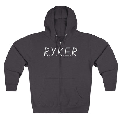 RYKER Christian White Letters Hoodie Zipper