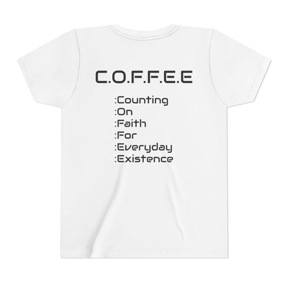 Youth Adult Coffee Christian Black Words Only