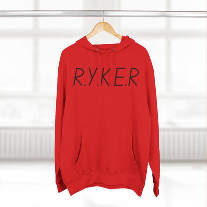 Adult RYKER Christian Black Letters Pullover Hoodie