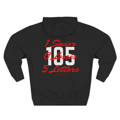 Adult 105 Christian Red and White Letters Hoodie