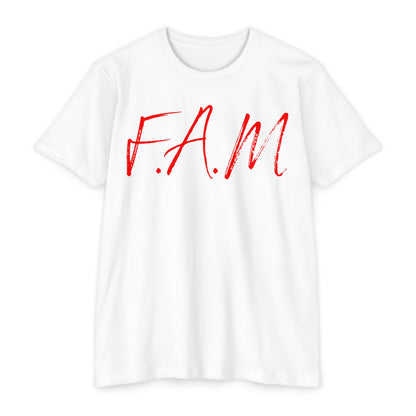 Fam Christian Red Letters & Image Blended