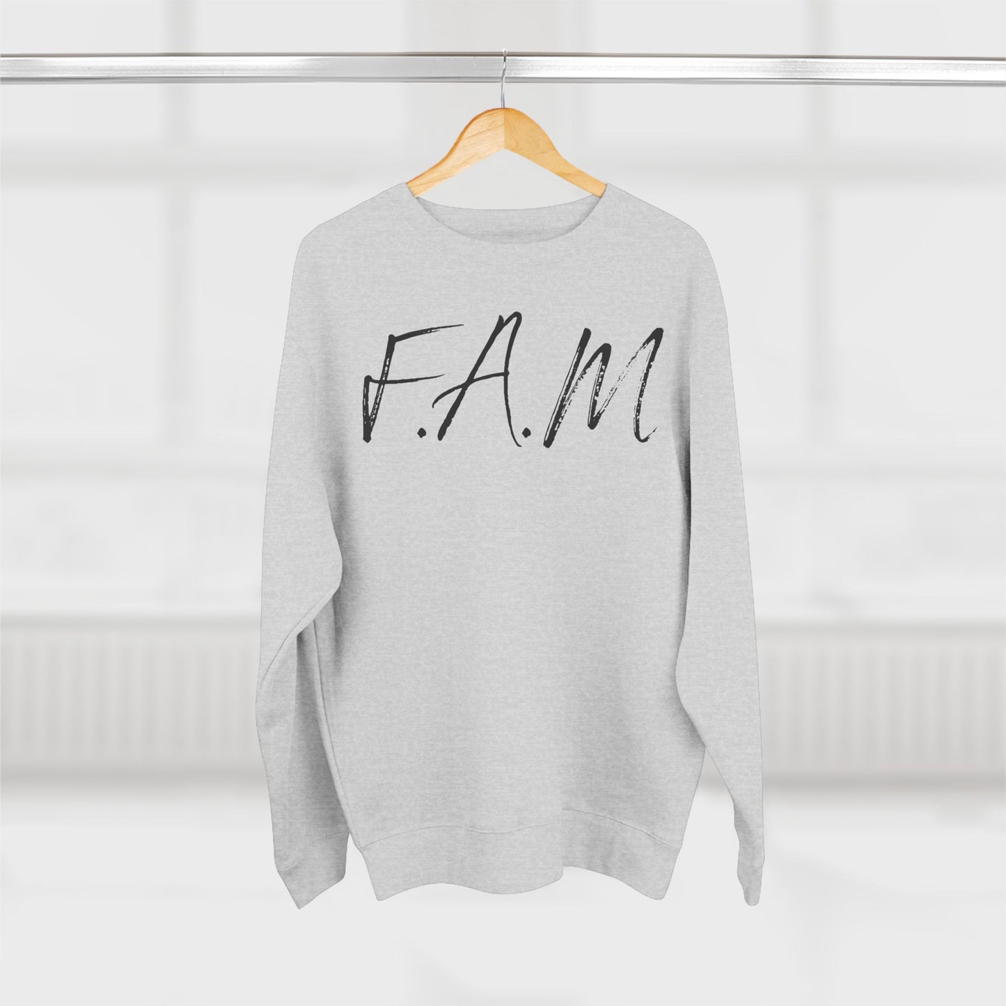 Adult Fam Black Words Crewneck