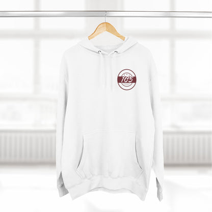 Adult 105 Christian Marron and White Letters Hoodie