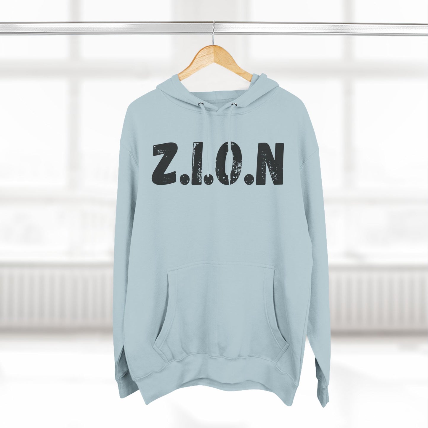 Zion Hoodie Black Words & Image