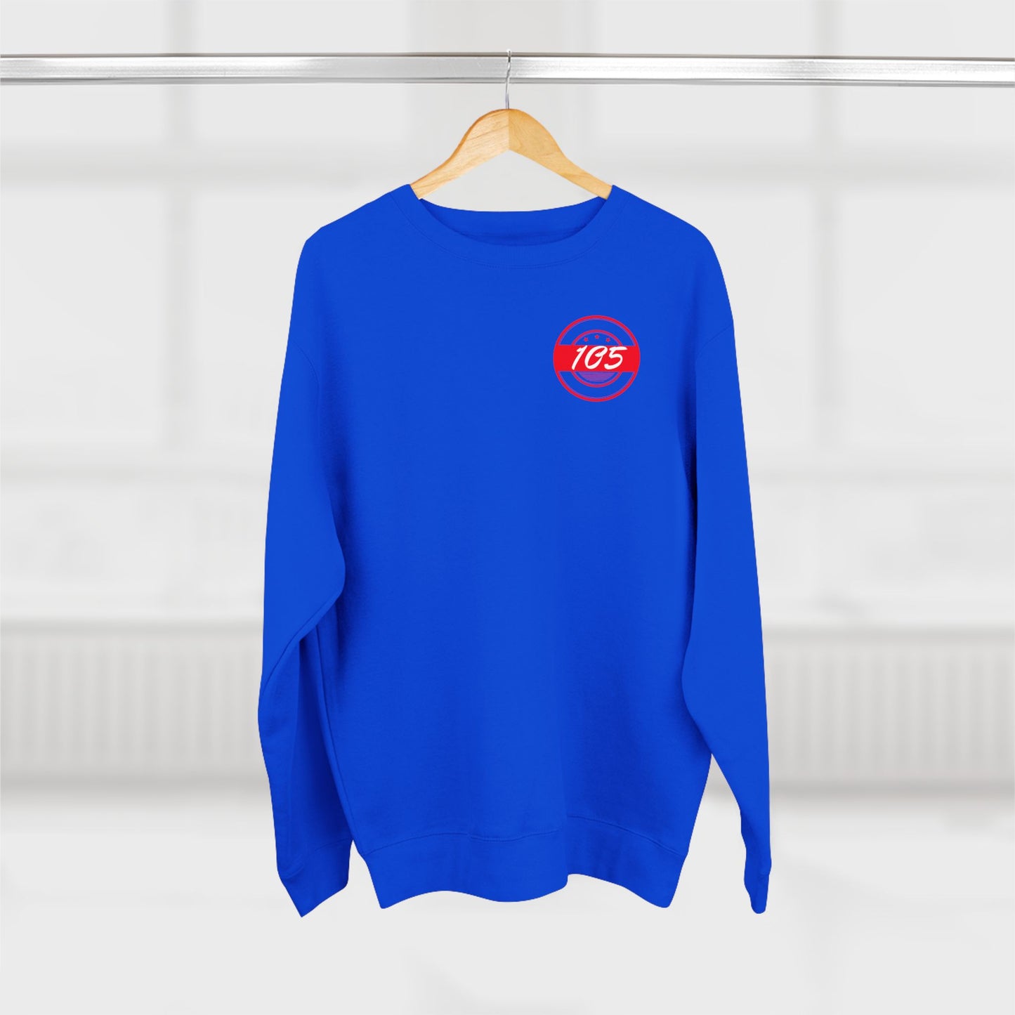 Adult 105 Christian Red and White Letters Crewneck