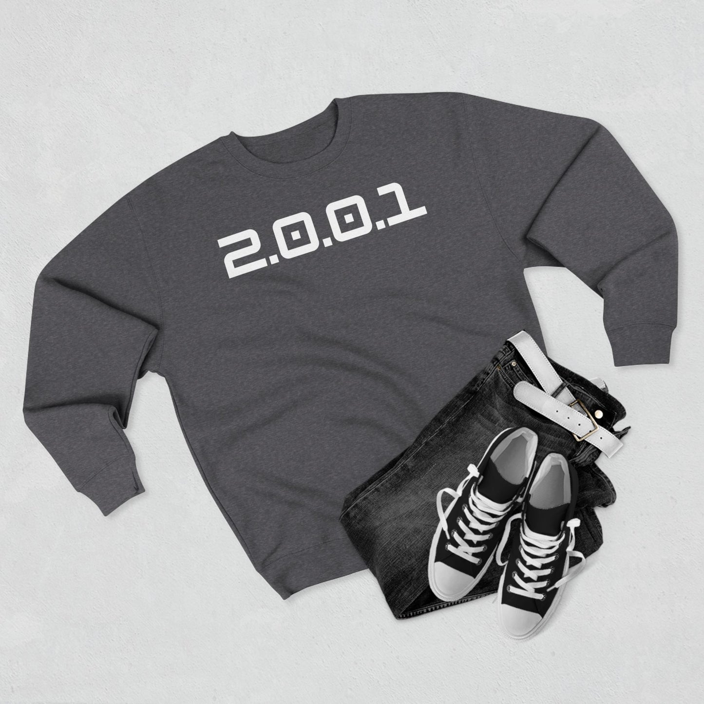 Adult 2001 Christian White Words Crewneck