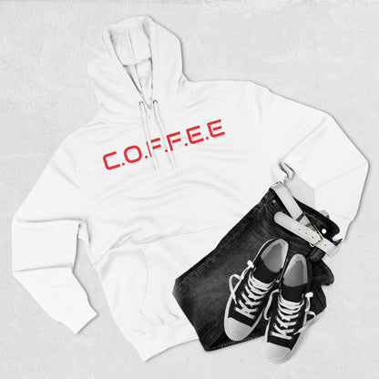 Adult Coffee Christian Red Words Only Hoodie