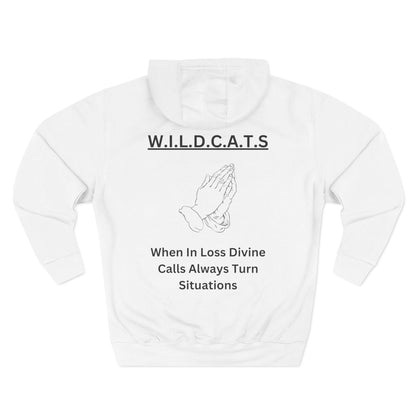 Adult Wildcats Christian Black Letters & Picture Pullover Hoodie