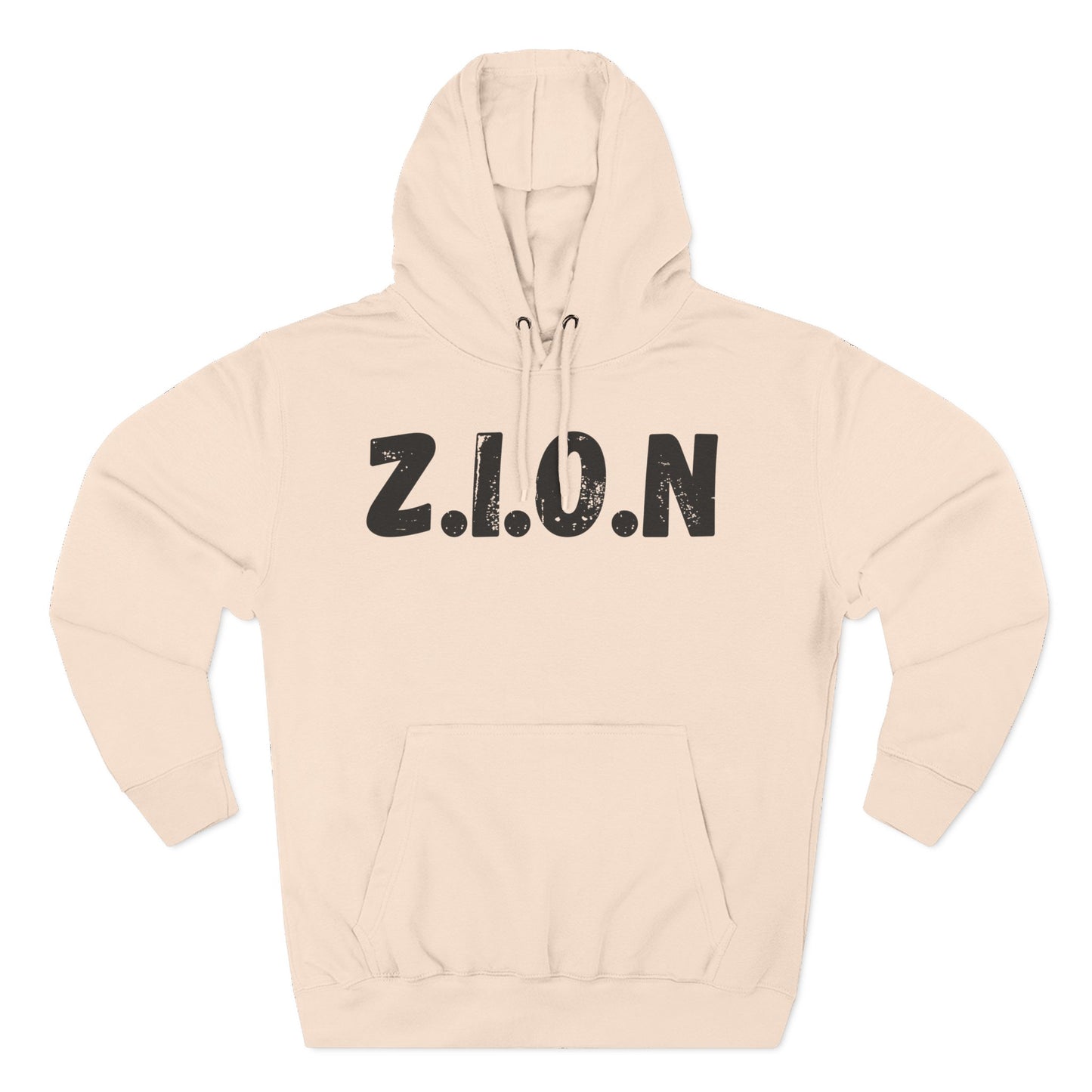 Zion Hoodie Black Words & Image