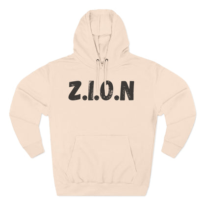 Zion Hoodie Black Words & Image