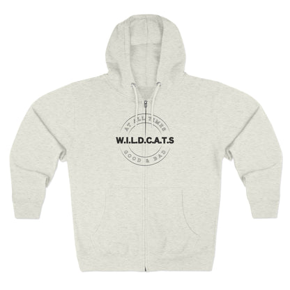 Wildcats Christian Black Letters & Picture Hoodie Zipper