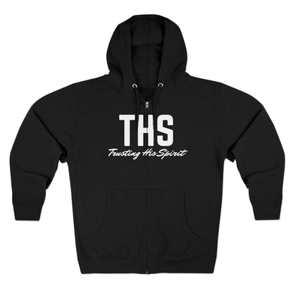 Adult THS Christian White Letters Zipper Hoodie