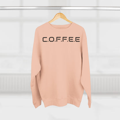 Adult Coffee Christian Black Words Only Crewneck