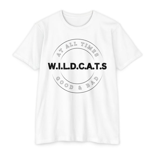 Adult Wildcats Christian Black Letters & Picture Premium tee
